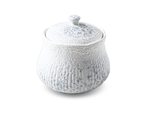 Lotus Rim Camellia Embossed Sugar Bowl