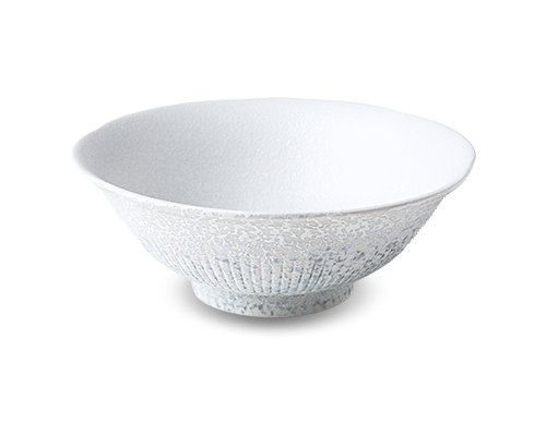 Camellia Embossed Rolled Lotus Rim Bowl