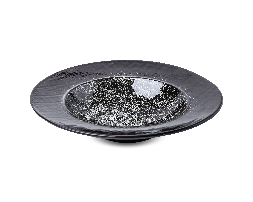 Cloth-textured Embossed Wide Rim Plate