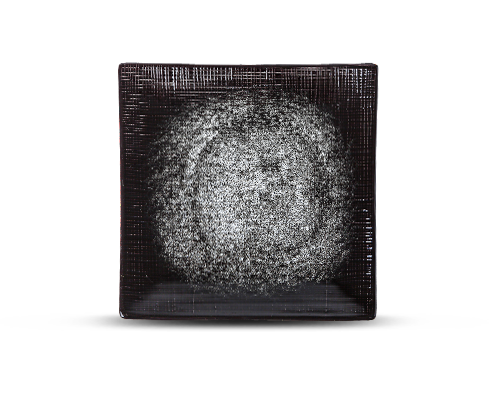 Cloth-textured Embossed Square Plate