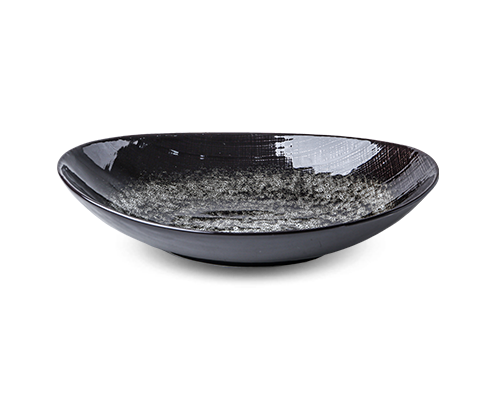 Cloth-textured Embossed Oval Bowl