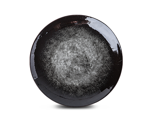 Cloth-textured Embossed Shallow Plate