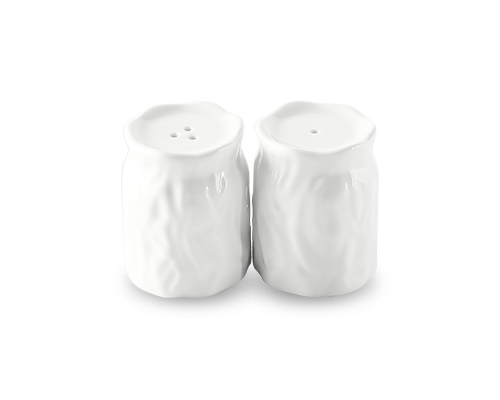 Stone-textured Irregular Salt & Pepper Shakers