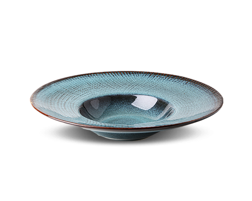 Linen-textured Embossed Wide Rim Plate