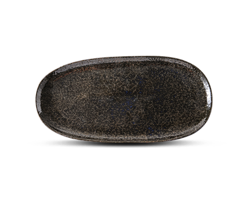 Irregular-textured Oval Plate