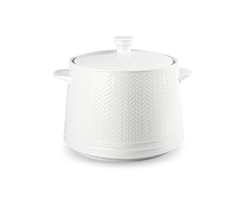 Wheat Embossed Eared Tureen With Lid