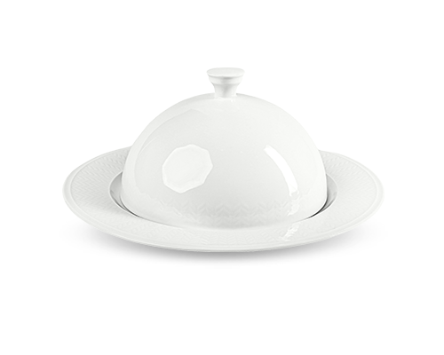 Wheat Embossed Abalone Plate With Lid