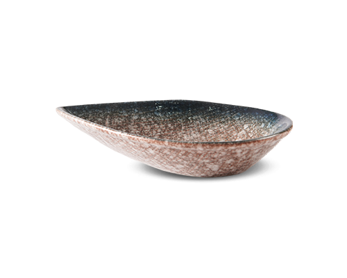 Cloth-textured Embossed Almond-shaped Dish