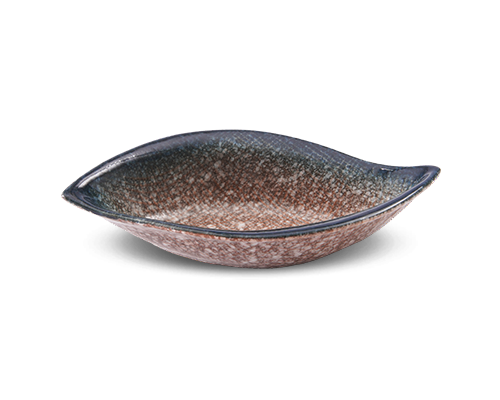 Cloth-textured Embossed Leaf Bowl
