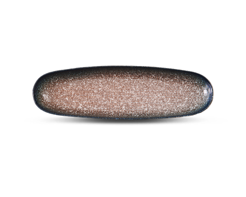 Cloth-textured Embossed Oblong Plate
